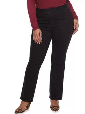 Women's Jennifer Lopez Plus Size Flawless Sculpt Bootcut Jeans - Black - 22W